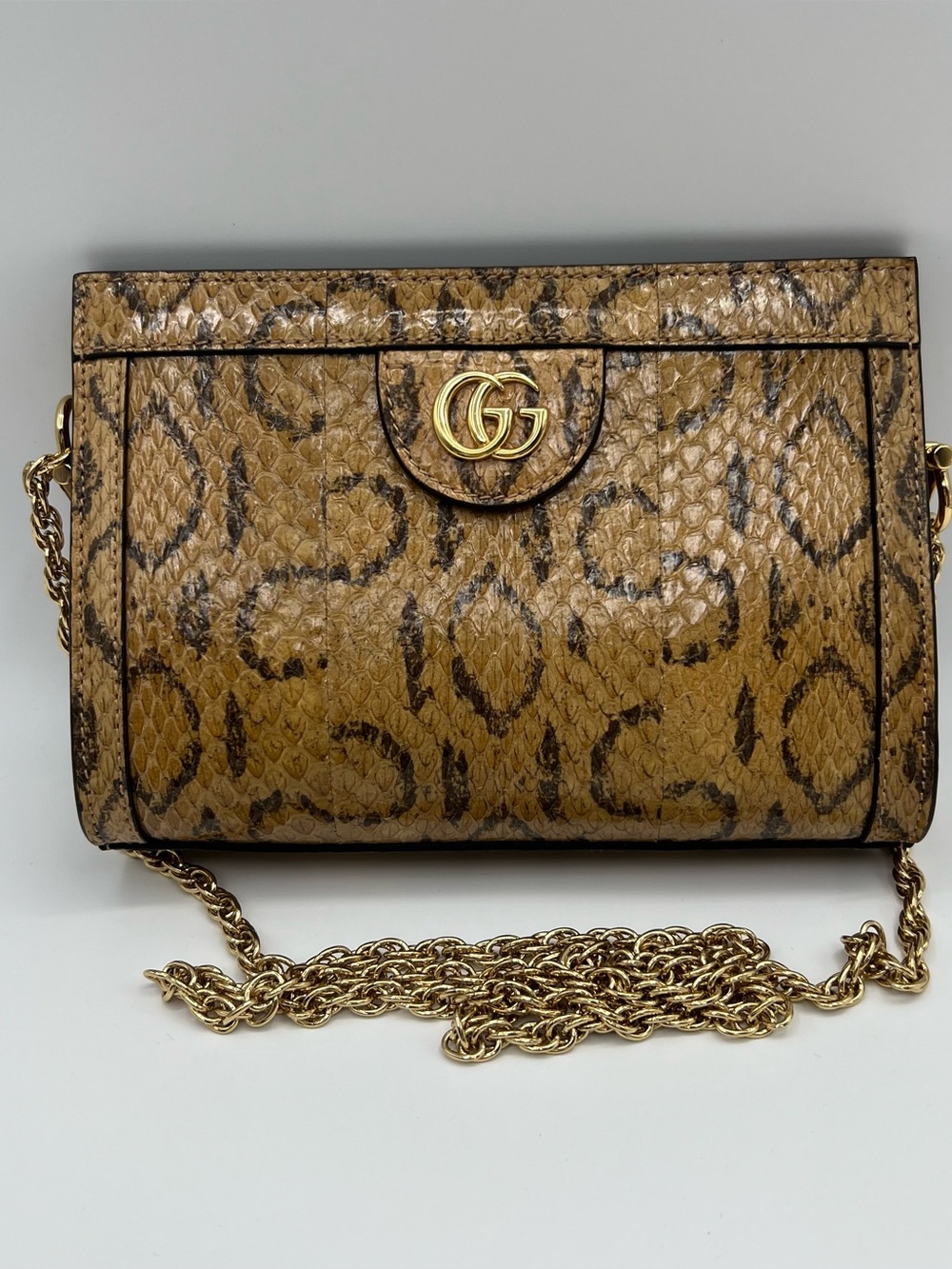 Gucci Ophidia crossbody limited-edition brown Python leather gold-tone hardware